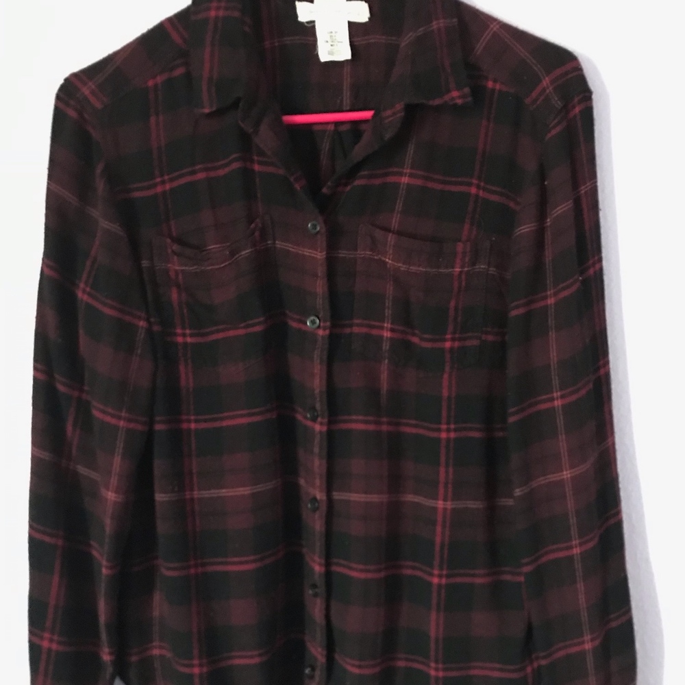 Long sleeves plaid shirt